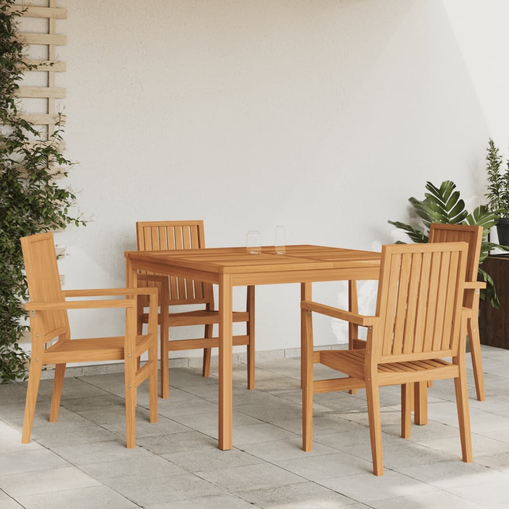 vidaXL 3-tlg. Garten-Essgruppe Massivholz Teak
