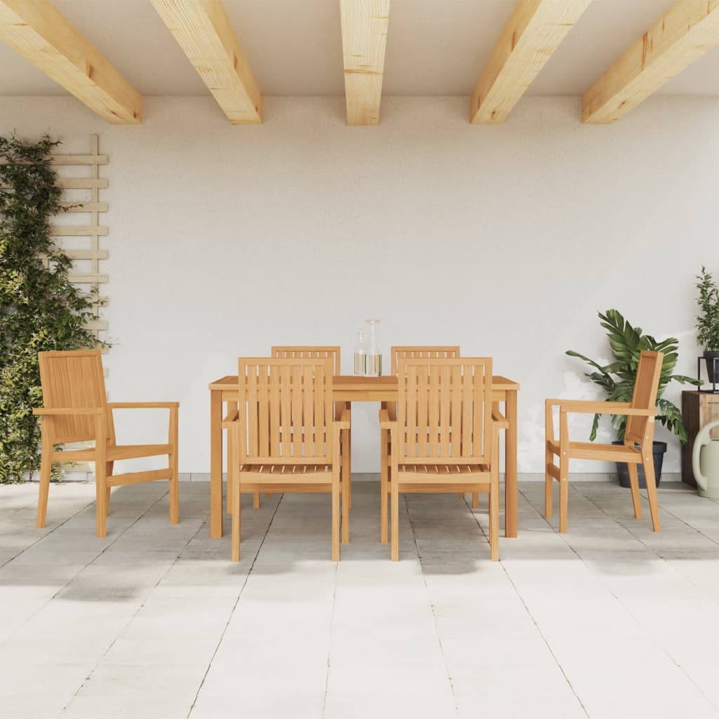 vidaXL 3-tlg. Garten-Essgruppe Massivholz Teak