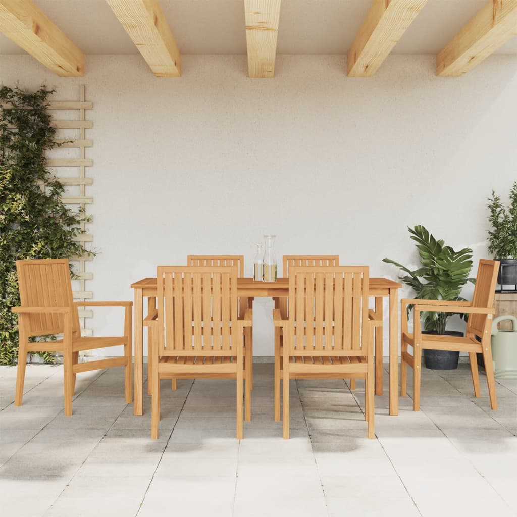 vidaXL 3-tlg. Garten-Essgruppe Massivholz Teak