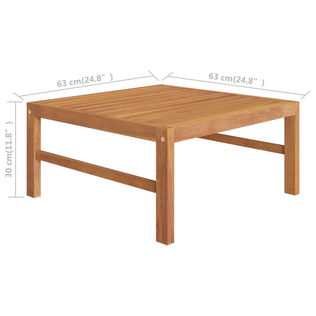 vidaXL Gartentisch 63x63x30 cm Massivholz Teak