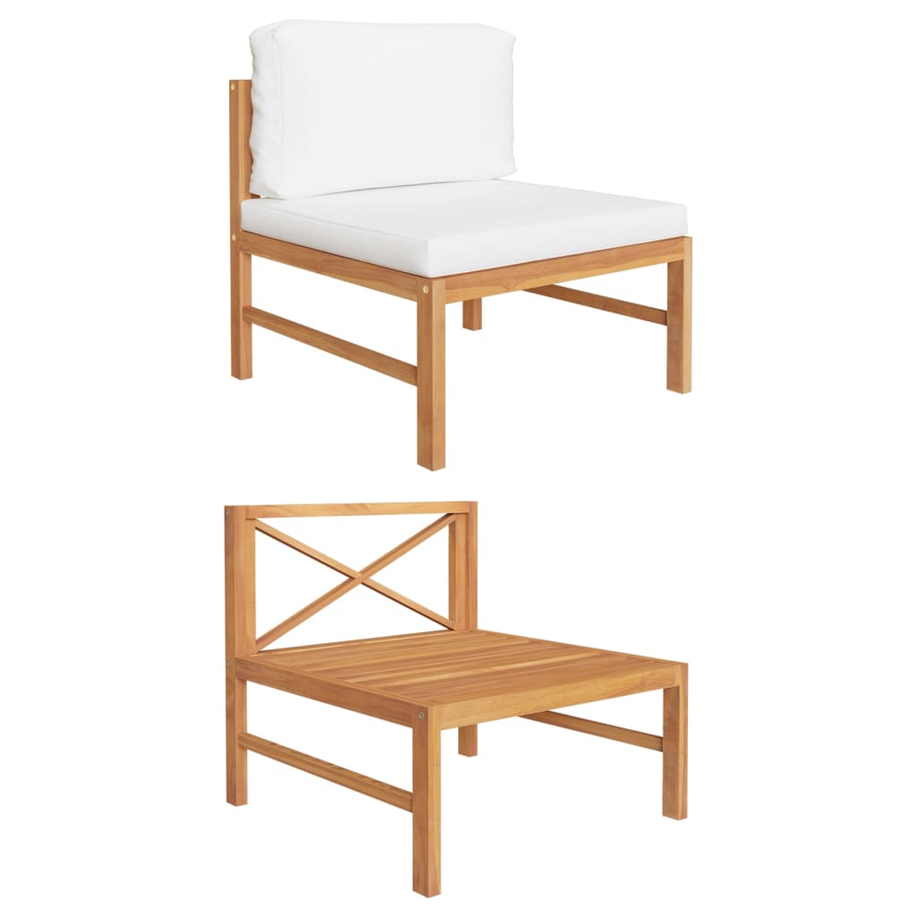 vidaXL Gartentisch 63x63x30 cm Massivholz Teak