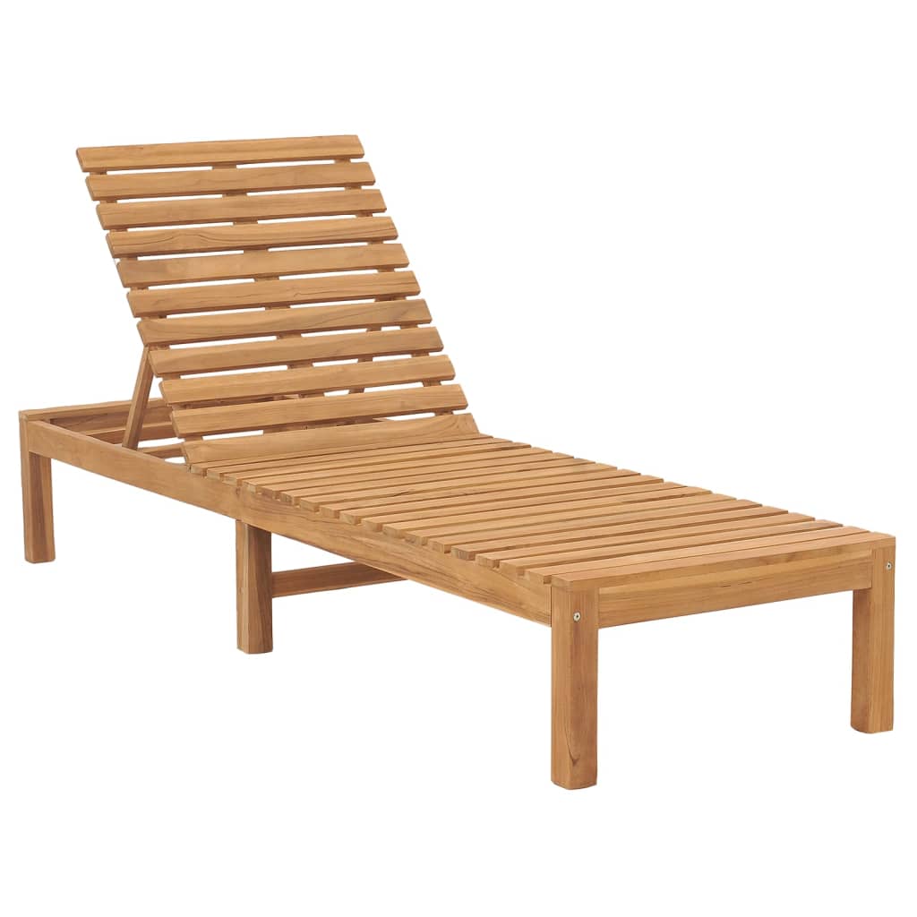 vidaXL Sonnenliegen 2 Stk. Massivholz Teak