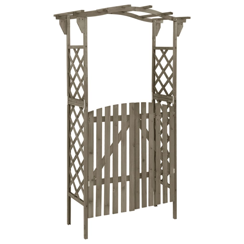 vidaXL Pergola mit Tor 116x40x204 cm Massivholz Tanne
