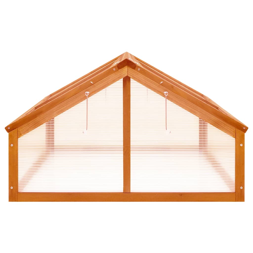 vidaXL Gewächshaus Braun 114x80x50 cm Tannenholz
