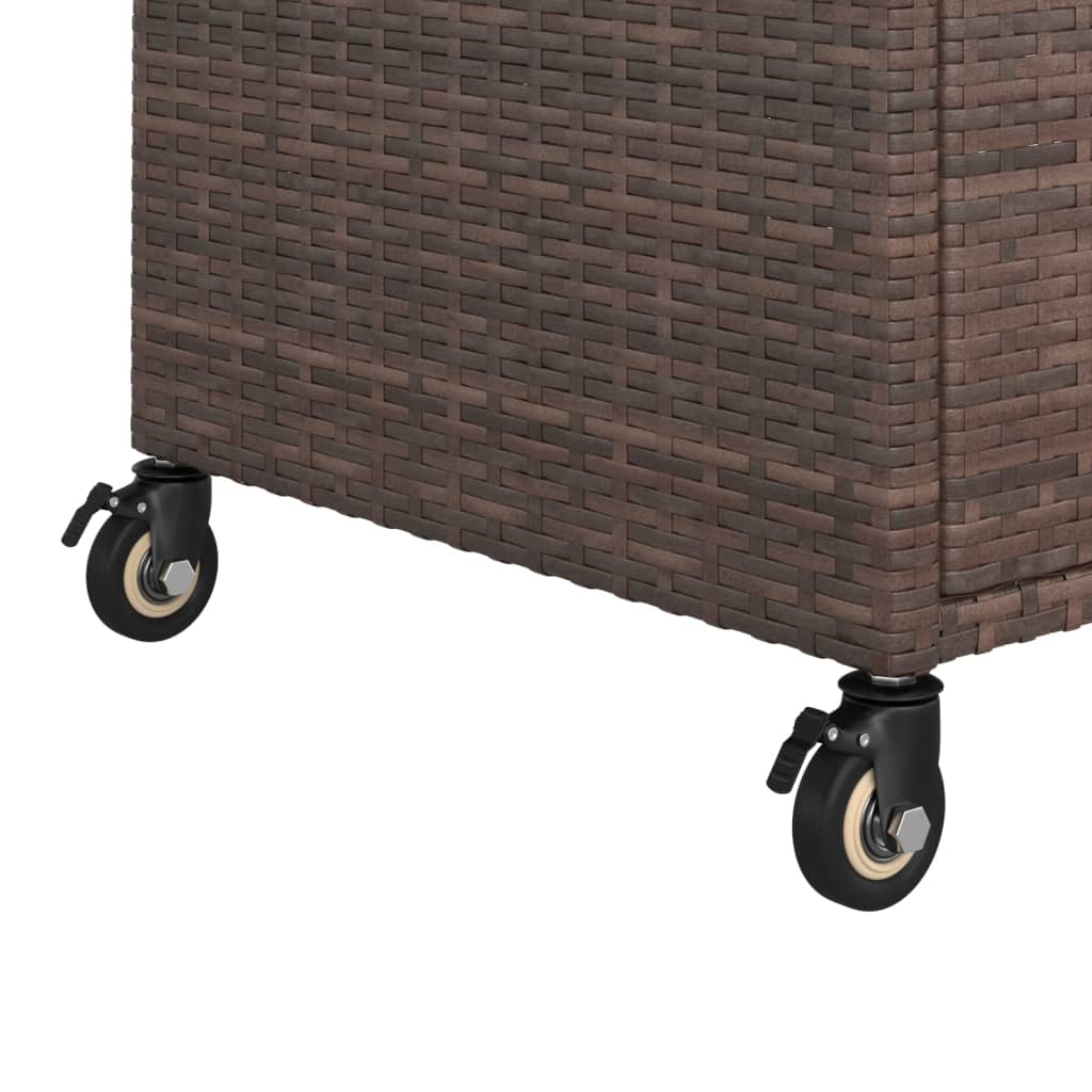 vidaXL Barwagen mit Schublade Braun 100x45x97 cm Poly Rattan