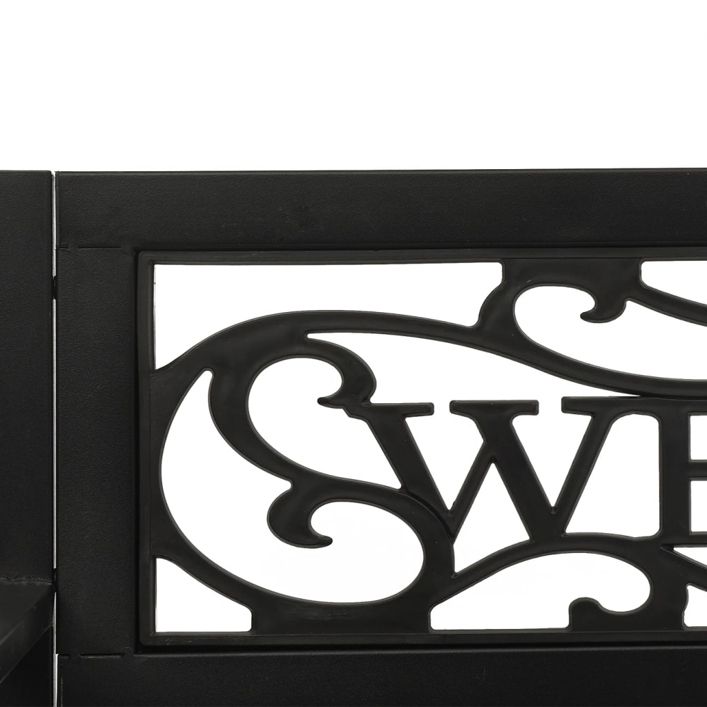 vidaXL Hollywoodschaukel 125 cm Stahl und Kunststoff Schwarz