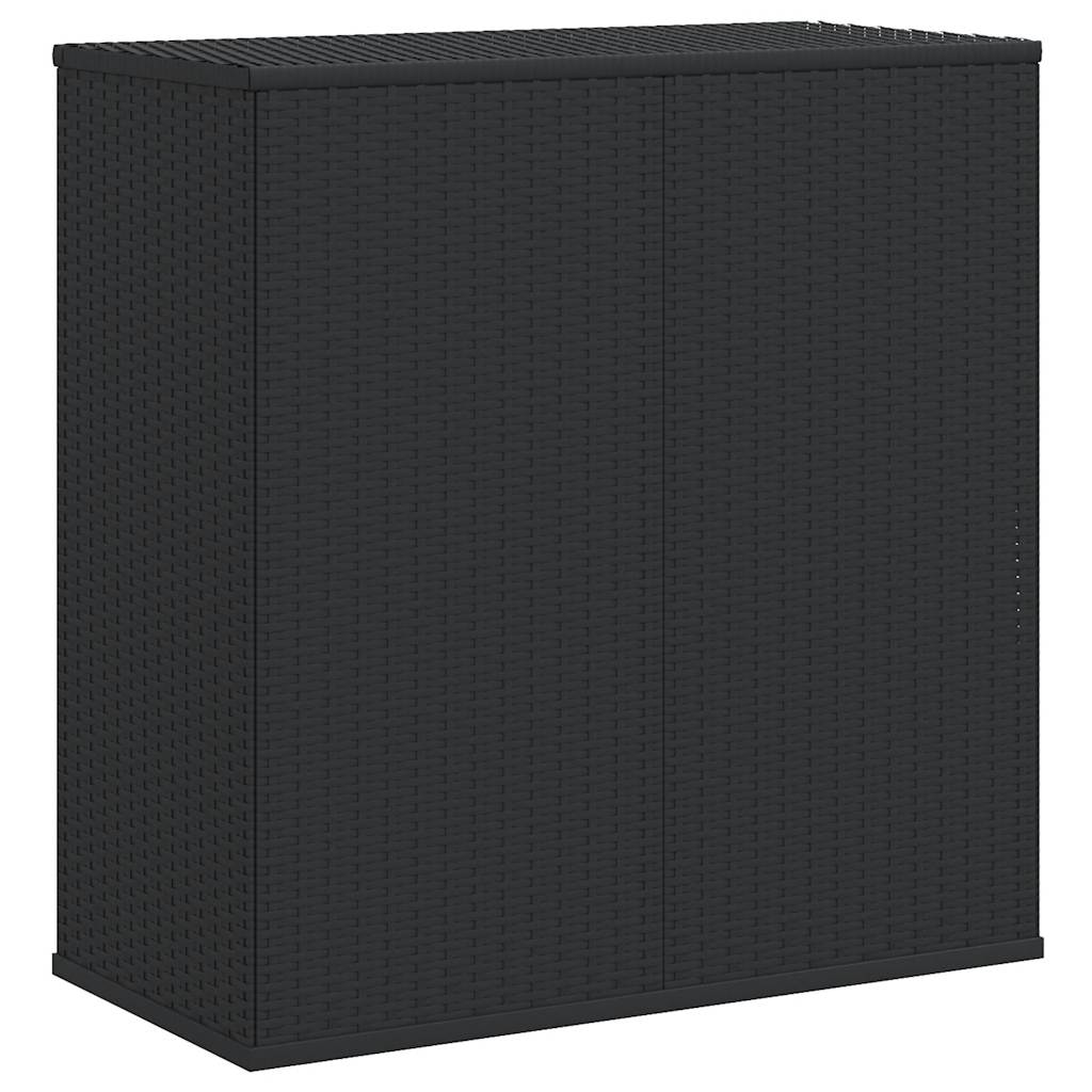 vidaXL Garten-Kissenbox PE Rattan 100x49x103,5 cm Schwarz