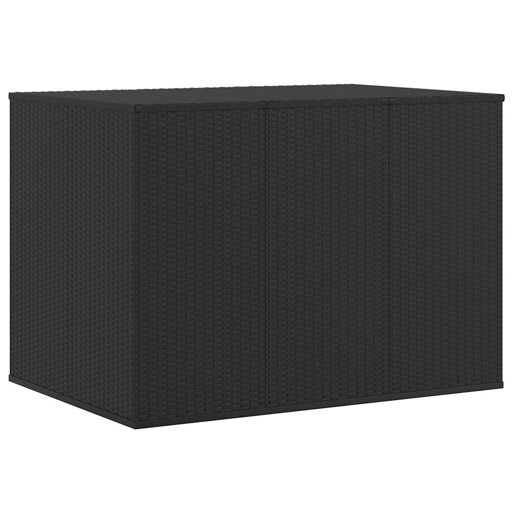 vidaXL Garten-Kissenbox PE Rattan 100x49x103,5 cm Schwarz