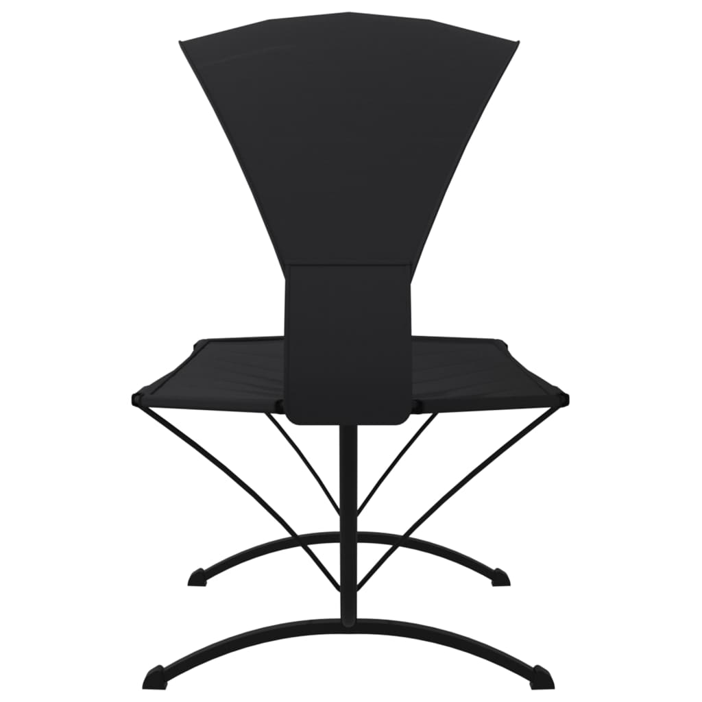 vidaXL Outdoor-Loungebett mit Dach Schwarz Stahl und Oxford-Stoff