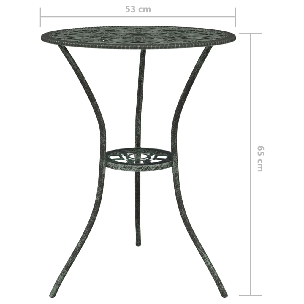 vidaXL 3-tlg. Bistro-Set Aluminiumguss Grün