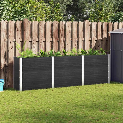 vidaXL Garten-Hochbeet 200x50x54 cm WPC Grau