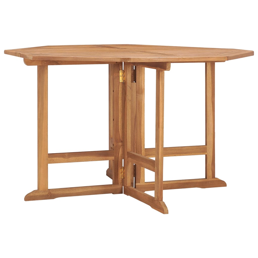 vidaXL Garten-Esstisch Klappbar Ø110x75 cm Massivholz Teak