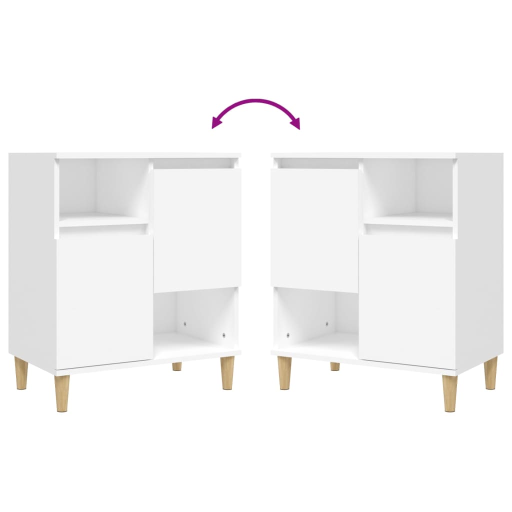 vidaXL Sideboards 2 Stk. Weiß 60x35x70 cm Holzwerkstoff