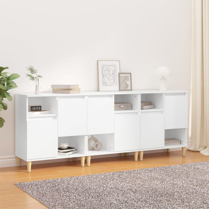 vidaXL Sideboards 2 Stk. Weiß 60x35x70 cm Holzwerkstoff