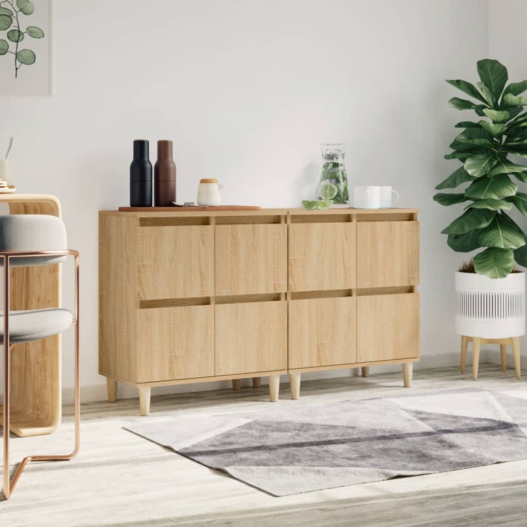 vidaXL Sideboards 2 Stk. Weiß 60x35x70 cm Holzwerkstoff