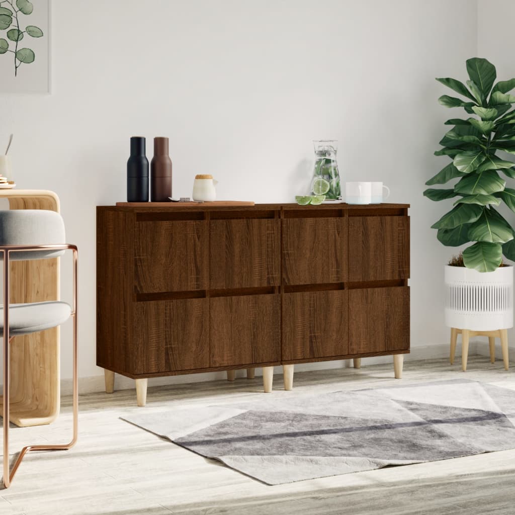 vidaXL Sideboards 2 Stk. Weiß 60x35x70 cm Holzwerkstoff