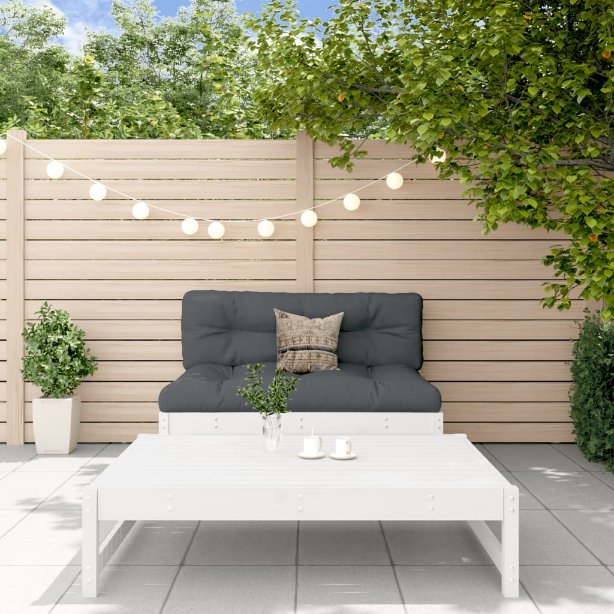 vidaXL 2-tlg. Garten-Lounge-Set mit Kissen Massivholz