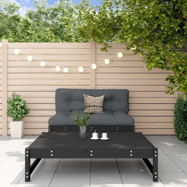 vidaXL 2-tlg. Garten-Lounge-Set mit Kissen Massivholz