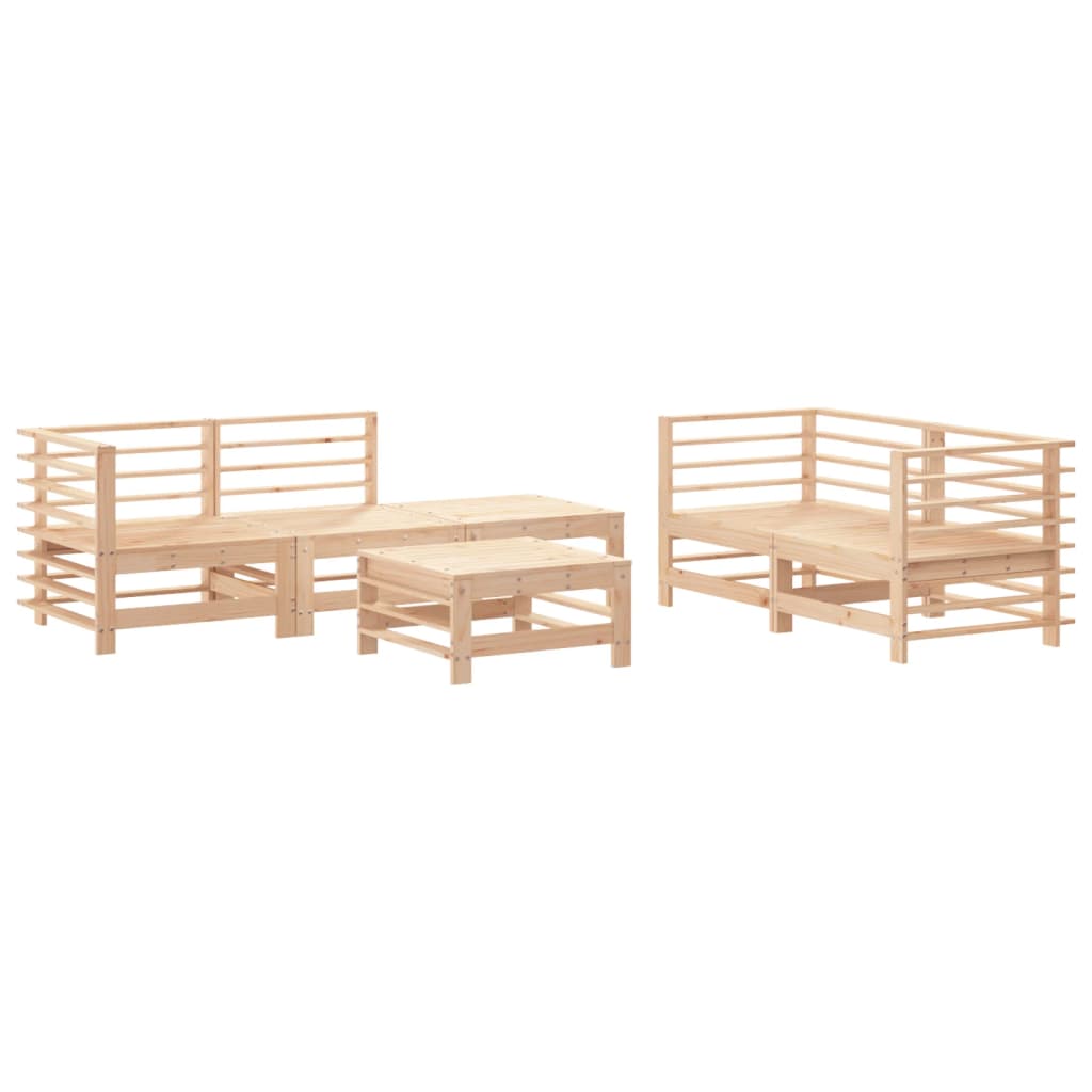 vidaXL 6-tlg. Garten-Lounge-Set Massivholz Kiefer
