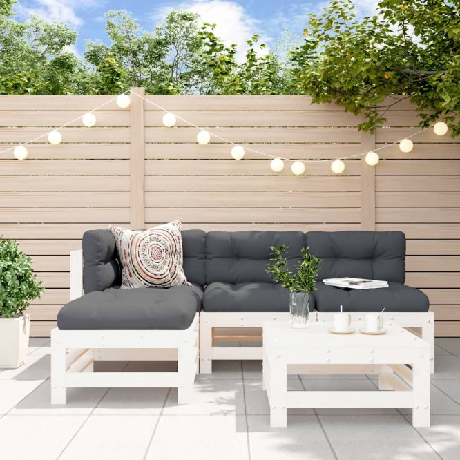 vidaXL 5-tlg. Garten-Lounge-Set Massivholz Kiefer