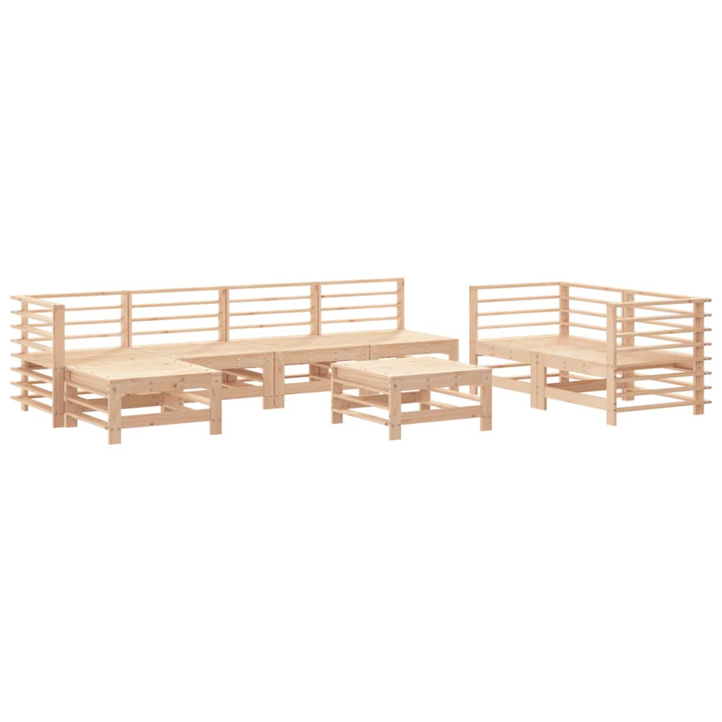 vidaXL 8-tlg. Garten-Lounge-Set Massivholz Kiefer
