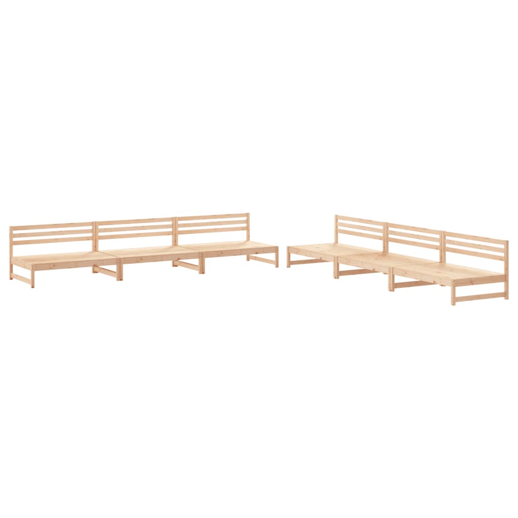 vidaXL 6-tlg. Garten-Lounge-Set Massivholz Kiefer