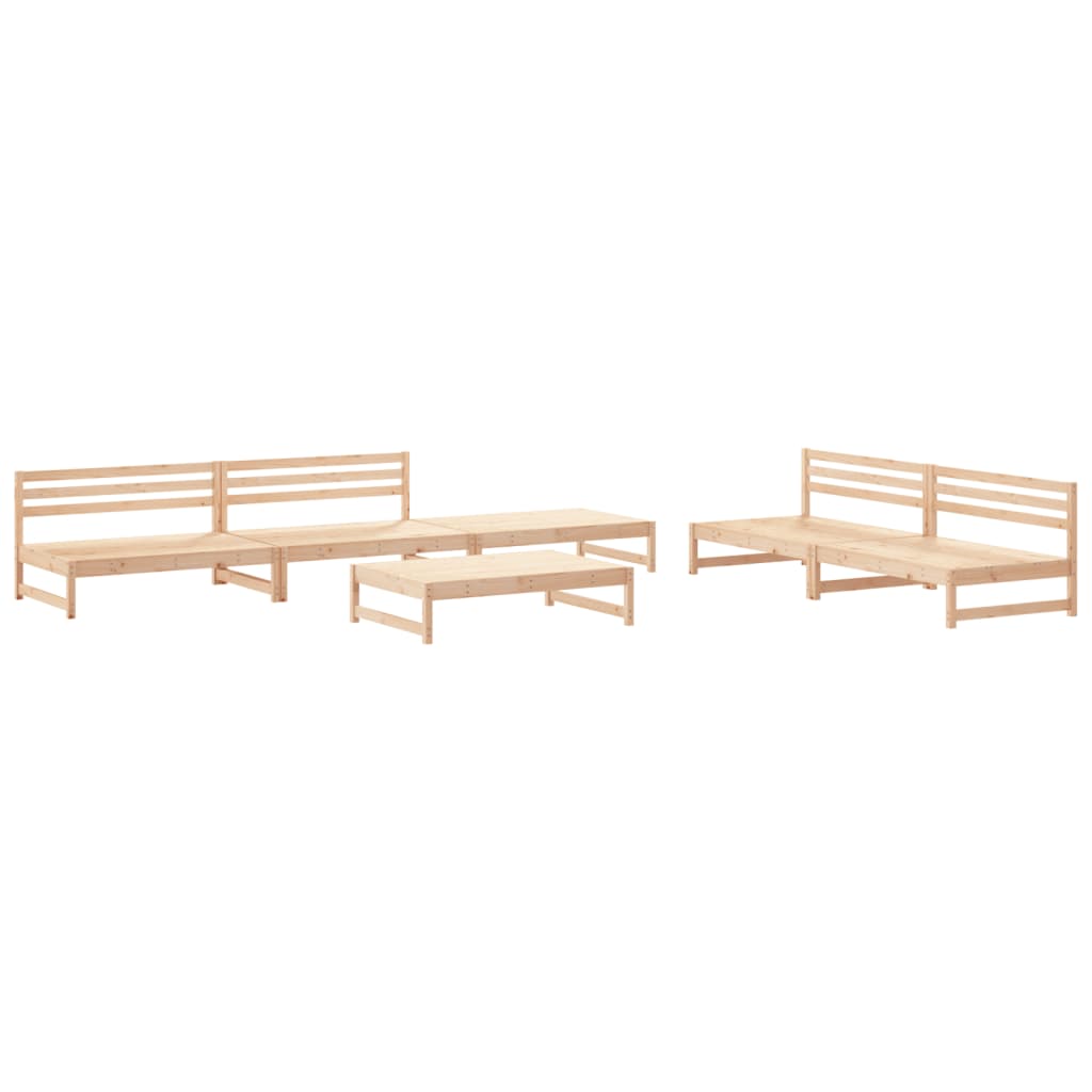 vidaXL 6-tlg. Garten-Lounge-Set Massivholz Kiefer