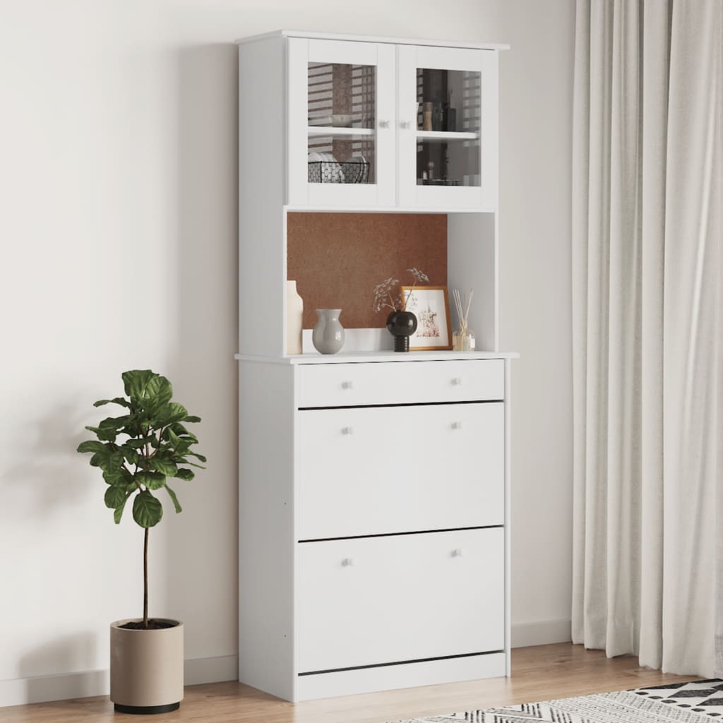 vidaXL Highboard ALTA 77x35x188 cm Massivholz Kiefer
