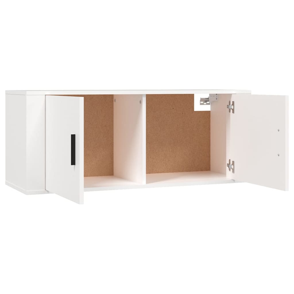 vidaXL 2-tlg. TV-Schrank-Set Weiß Holzwerkstoff