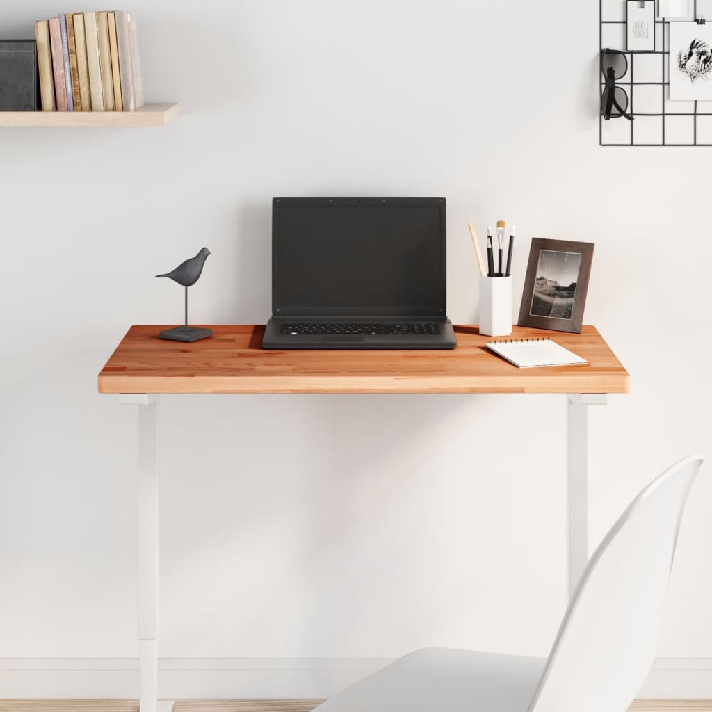 vidaXL Tischplatte 80x40x1,5 cm Rechteckig Massivholz Buche