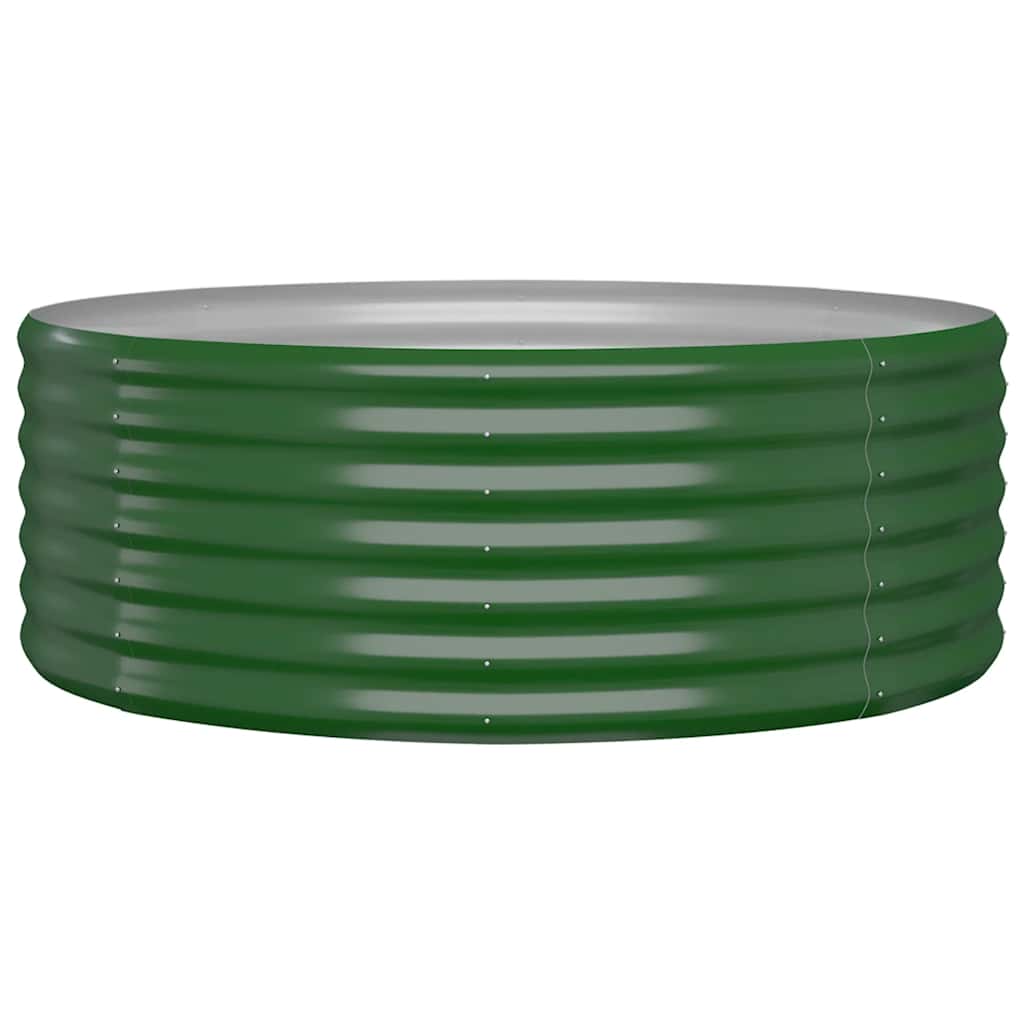 vidaXL Hochbeet Verzinkter Stahl 100x100x36 cm Grün