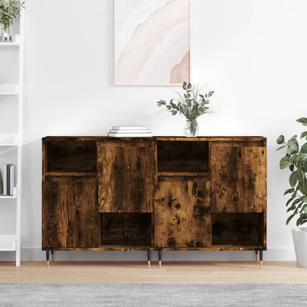 vidaXL Sideboards 2 Stk. Sonoma-Eiche Holzwerkstoff