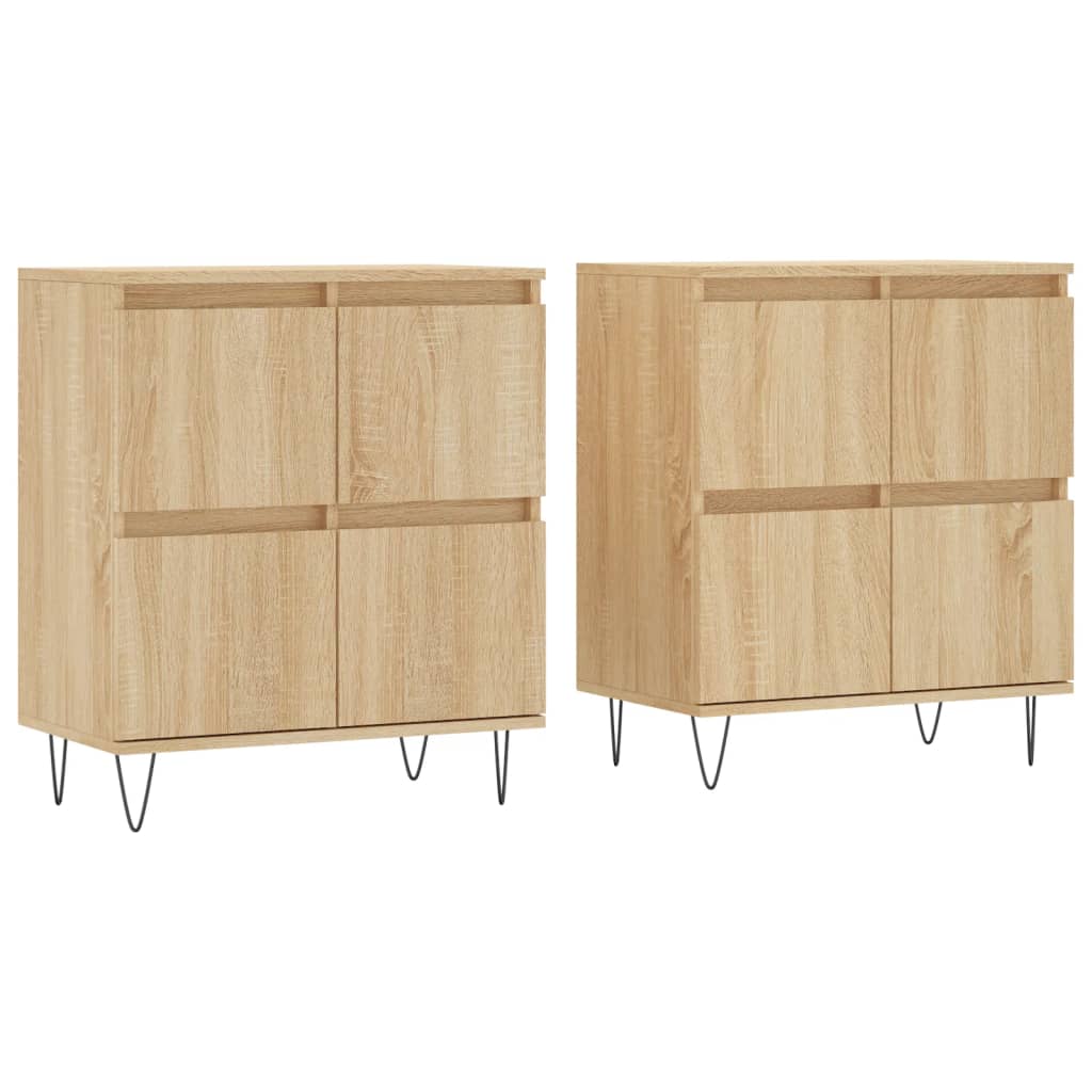 vidaXL Sideboards 2 Stk. Sonoma-Eiche Holzwerkstoff