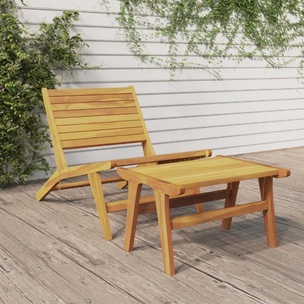 vidaXL Gartenstuhl Massivholz Teak