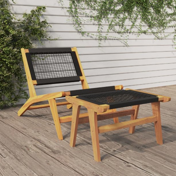 vidaXL Gartenstuhl Massivholz Teak