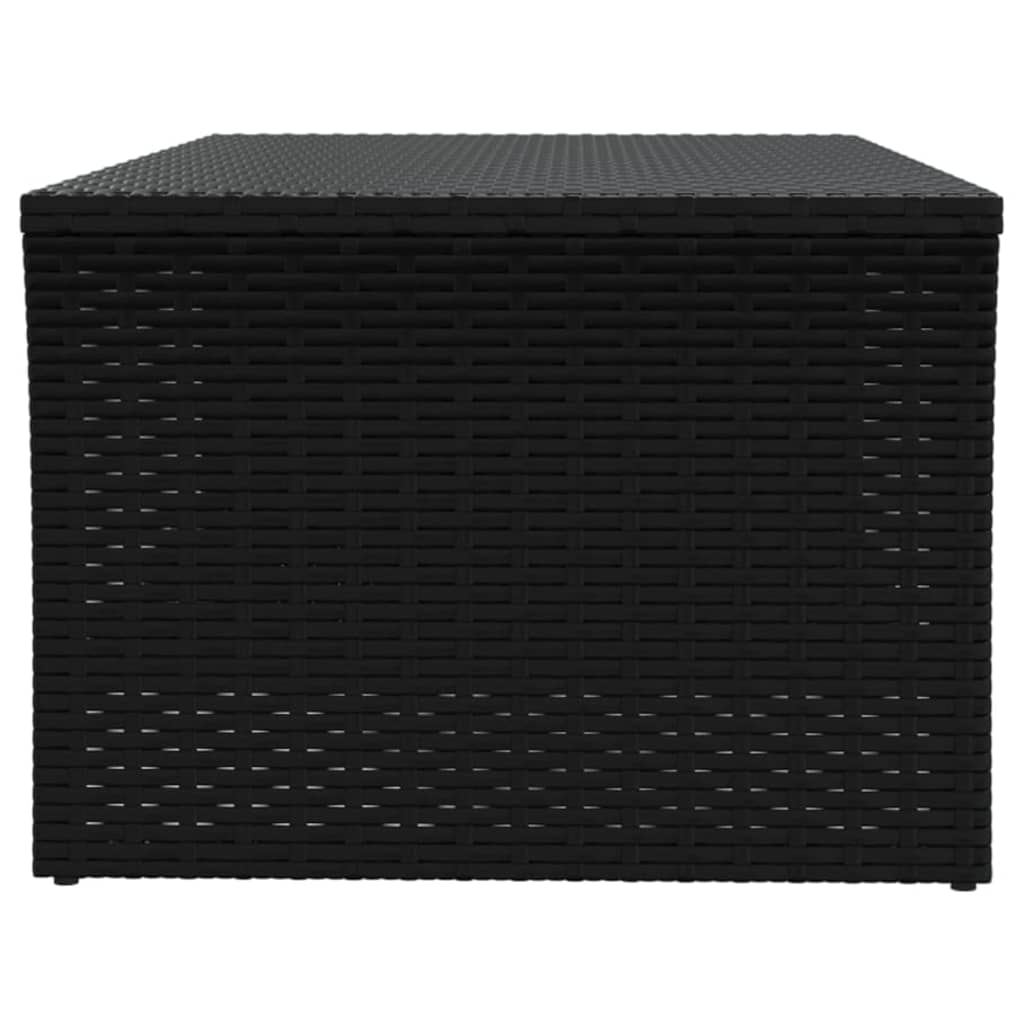 vidaXL Couchtisch Schwarz 100x50x40 cm Poly Rattan