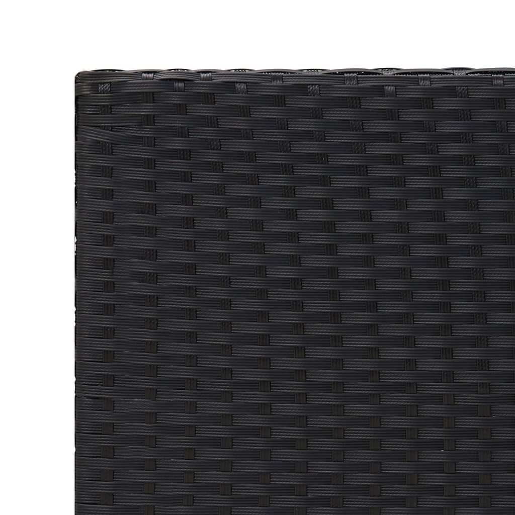 vidaXL Beistelltisch Schwarz 55x45x49 cm Poly Rattan