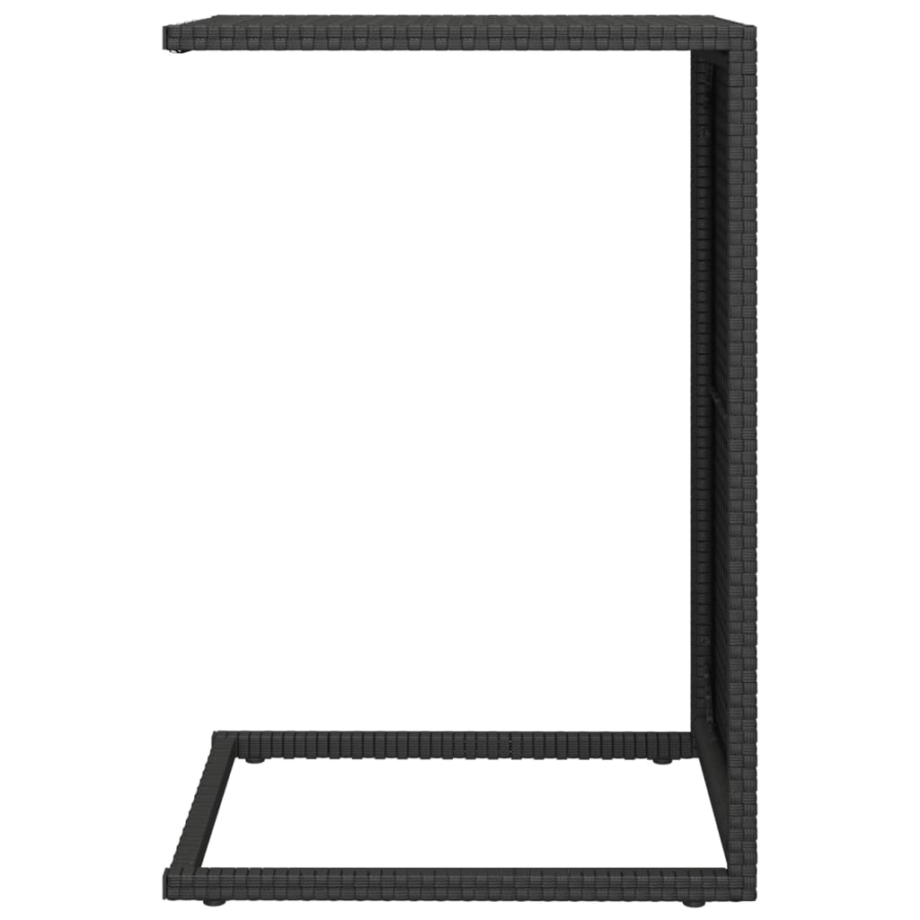 vidaXL C-Tisch Schwarz 40x35x60 cm Poly Rattan