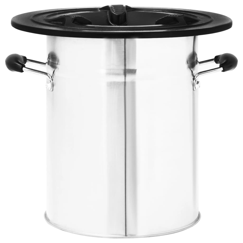 vidaXL Camping-Ofen Silbern 51,5x35x30,5 cm Edelstahl