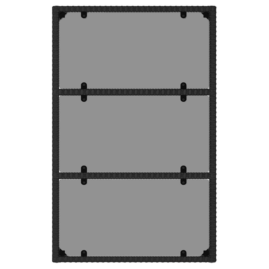 vidaXL 6-tlg. Garten-Lounge-Set mit Kissen Schwarz Poly Rattan