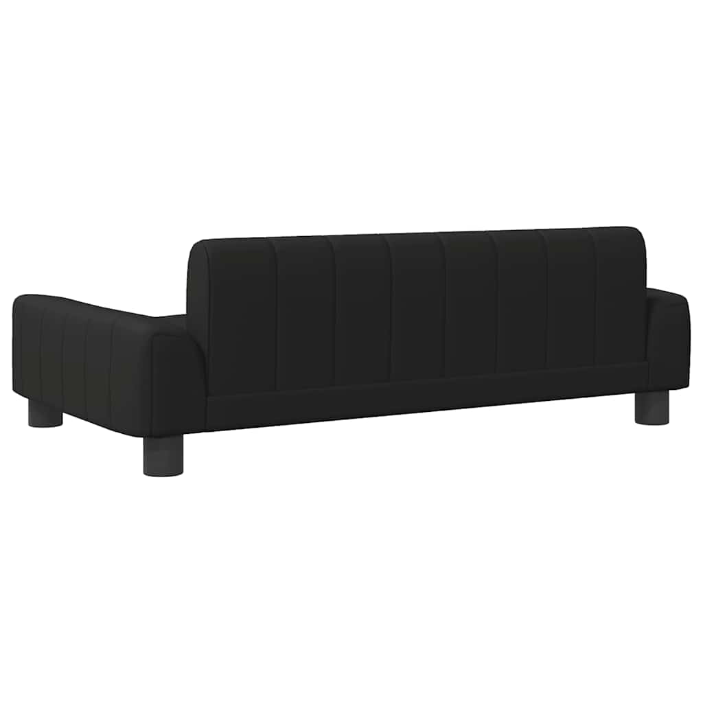 vidaXL Kindersofa Schwarz 90x53x30 cm Kunstleder