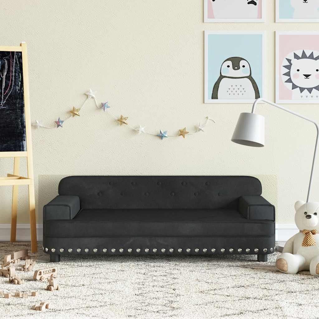 vidaXL Kindersofa Creme 90x53x30 cm Stoff