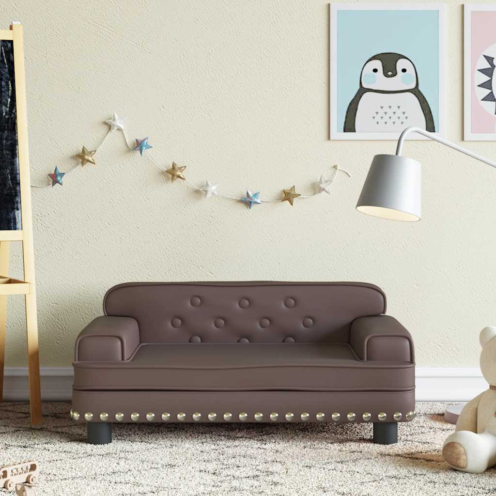 vidaXL Kindersofa Schwarz 90x53x30 cm Kunstleder