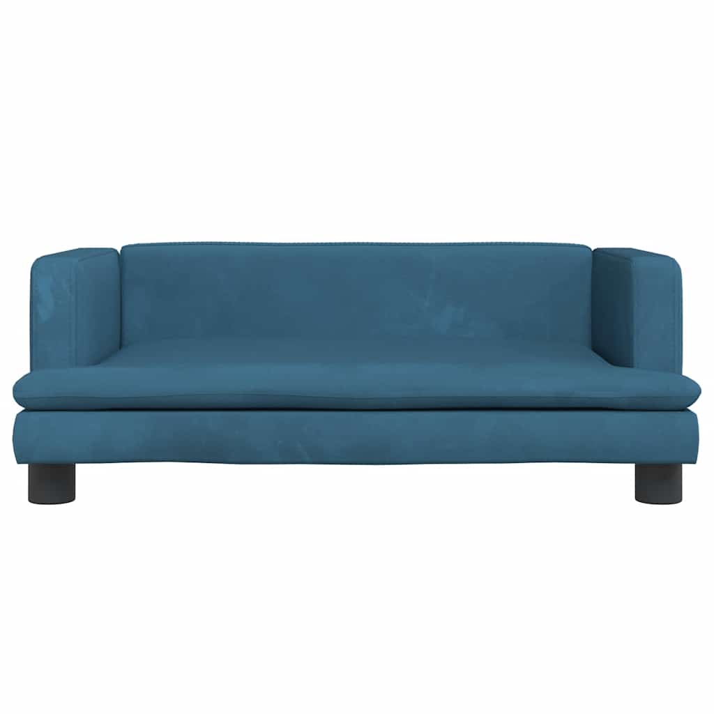 vidaXL Kindersofa Blau 80x45x30 cm Samt