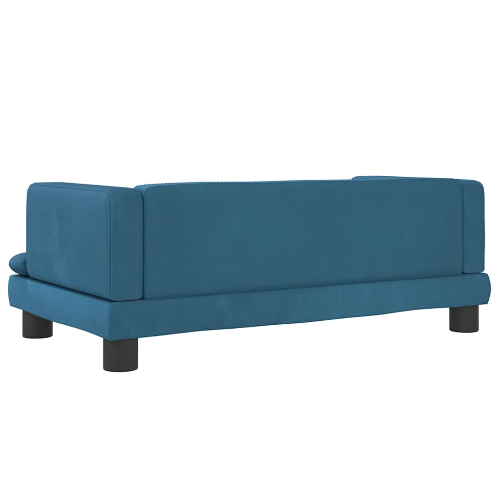 vidaXL Kindersofa Blau 80x45x30 cm Samt