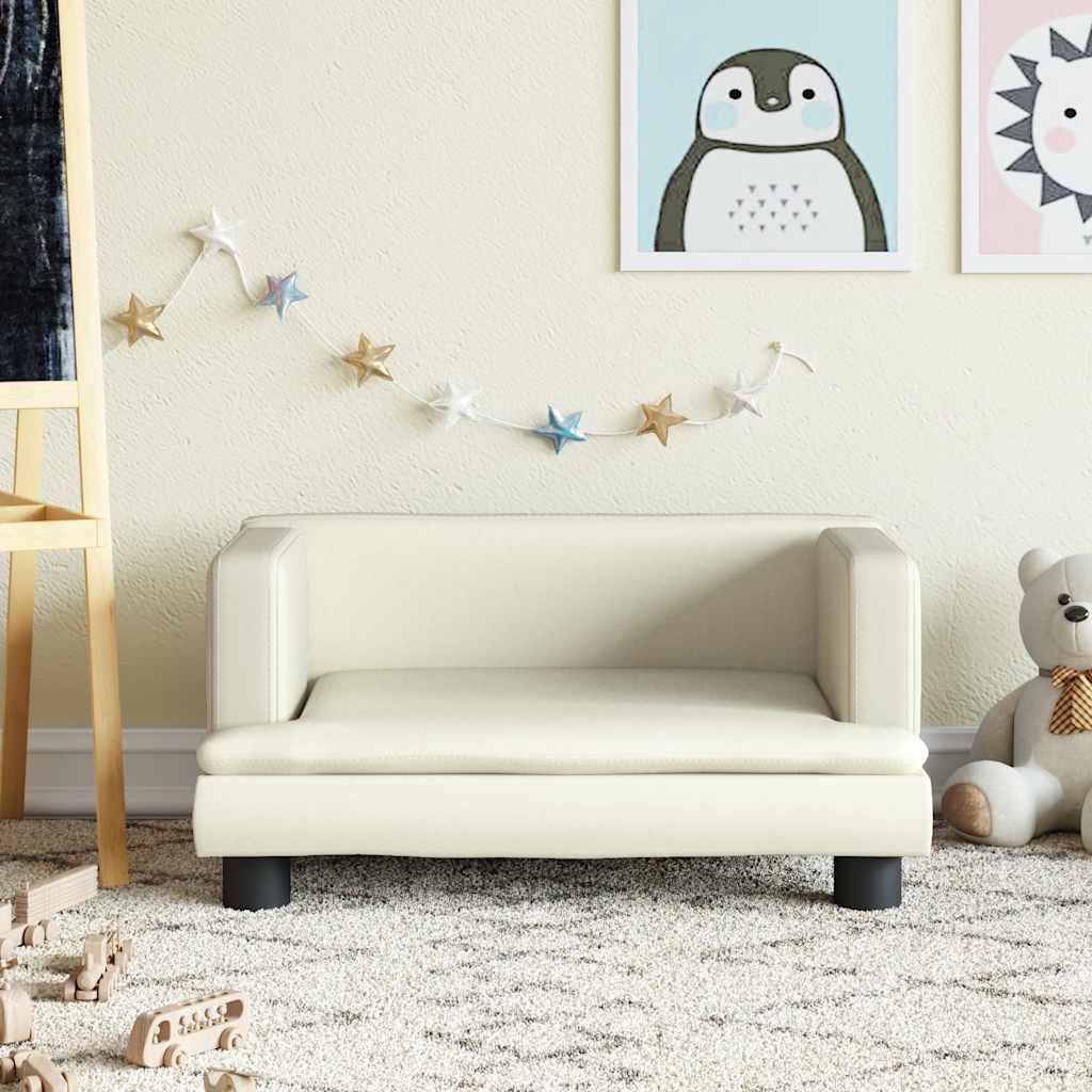 vidaXL Kindersofa Schwarz 80x45x30 cm Kunstleder