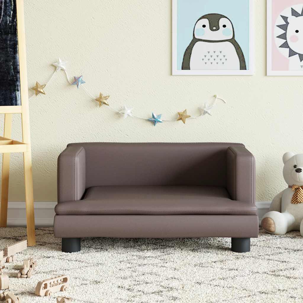 vidaXL Kindersofa Schwarz 80x45x30 cm Kunstleder