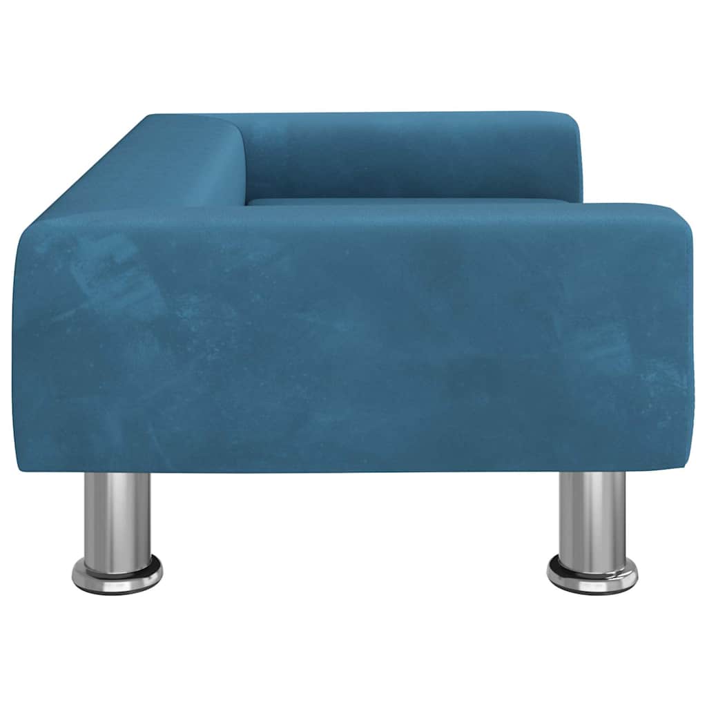 vidaXL Kindersofa Blau 70x45x26,5 cm Samt