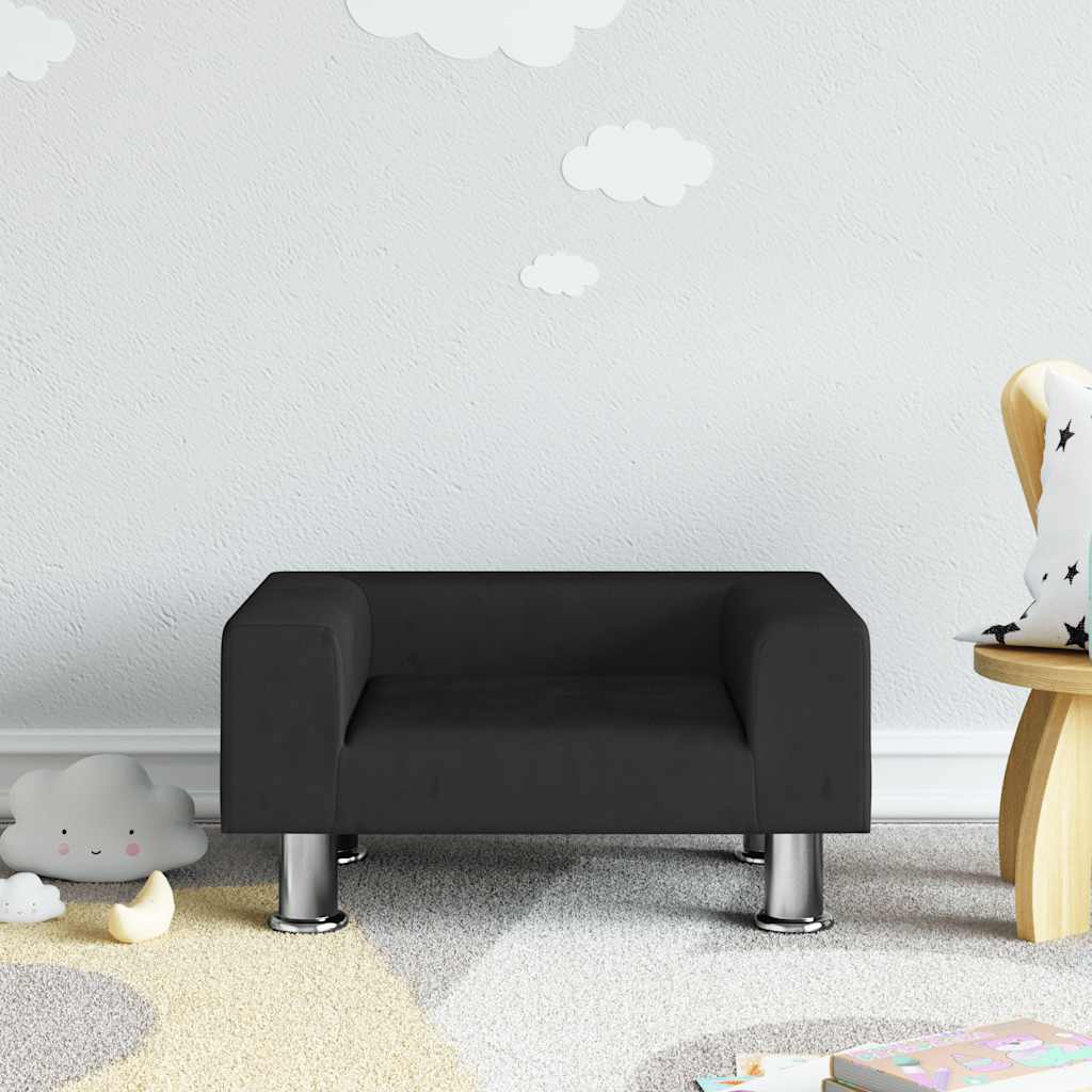 vidaXL Kindersofa Blau 70x45x26,5 cm Samt