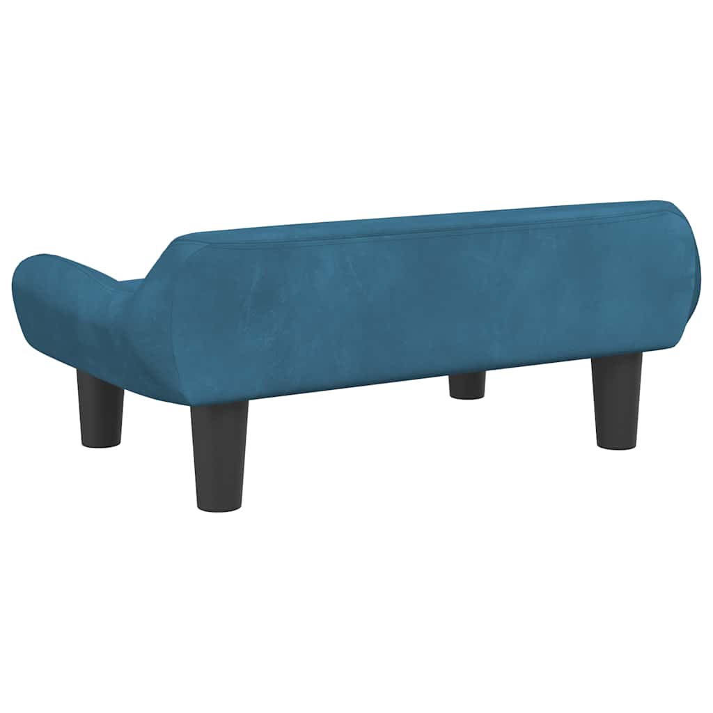 vidaXL Kindersofa Blau 70x40x24 cm Samt